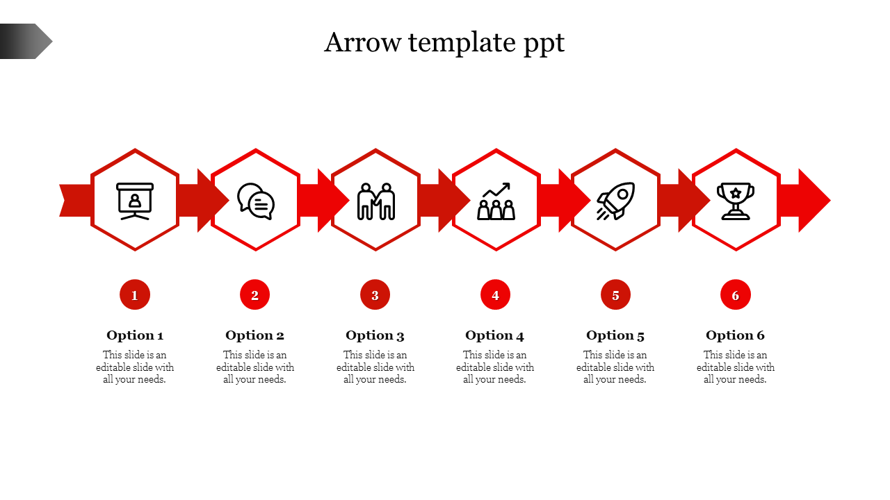 Free - Our Predesigned Arrow Template PPT for Presentation